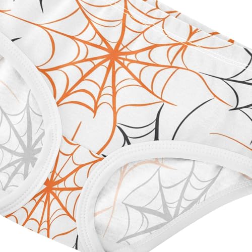 Cotton Toddler Girls Underwear Halloween Orange Cobwebs Panties for Girl Animals Underpants Briefs 2t4