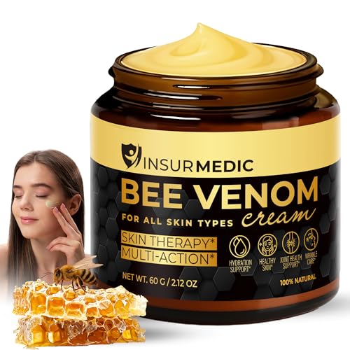 InsurMedic Bee Venom Skin Treatment Cream - Wrinkle Removal Skin Restoration Care Face Lift Joint & Bone Pain Relief Support - Advanced Firming Comprehensive Repair Bee-Venom Cream for All Skin Types