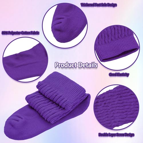 Image of Gvhntk Slouch Socks Women 80s 90s Scrunch Socks Extra Long Slouchy Sock Knee High Sock