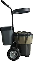 Hymula Heavy-Duty Garden Cart with Wheels & Large Oxford Fabric Bag - Foldable Yard Trolley for Gardening Tools, Plants & Lawn Care