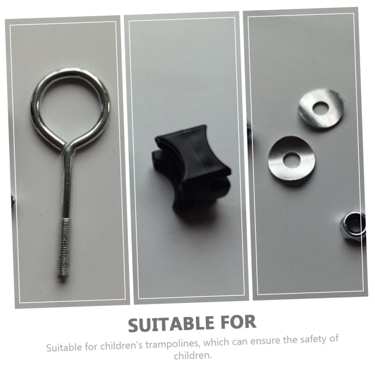 Happyyami 6Pcs Trampoline Nuts Durable Replaceable Screws for Easy Installation Removable Parts for Improved Stability Compatible with Trampolines