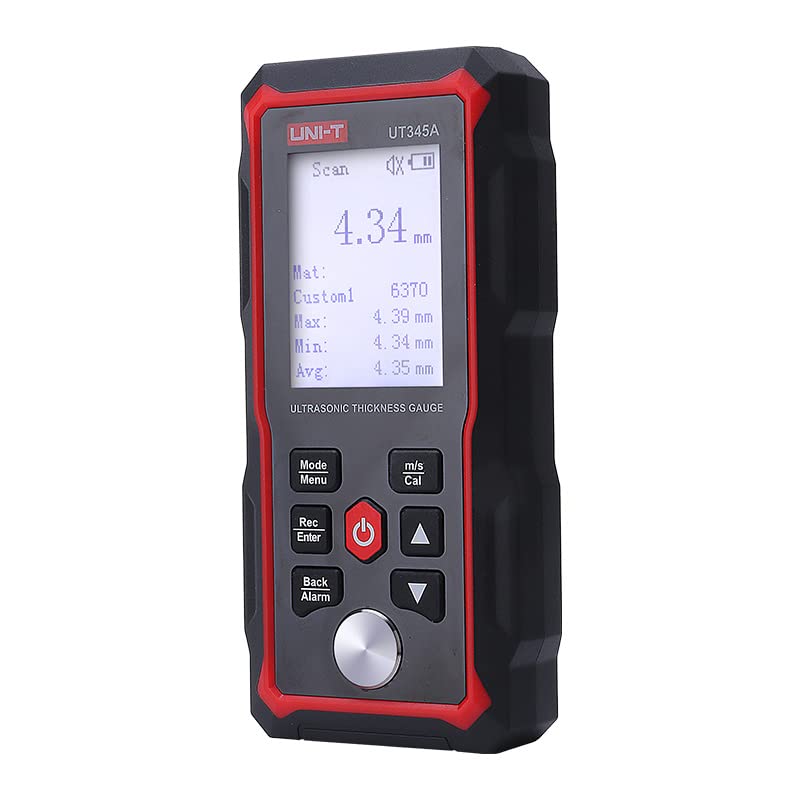 UNI-T UT345A Ultrasonic Thickness Gauge, portable with meter micron coating thickness gauge 3.7V 2000mAh lithium battery