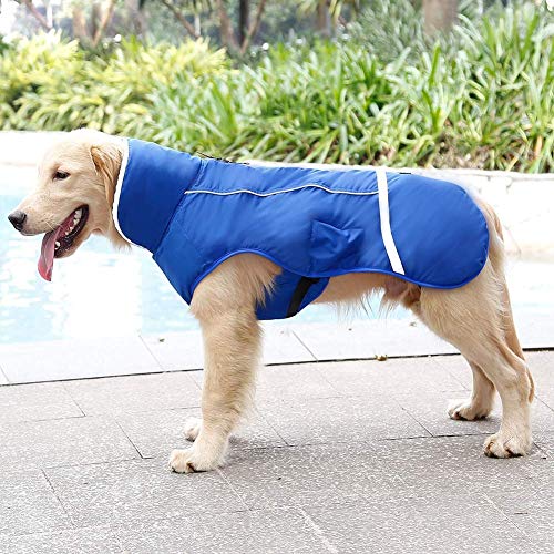 Image of QBLEEV Warm Dog Coat, Reflective Dog Jacket, Waterproof Dogs Winter Coat