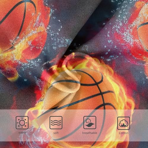 Toddler Panties, Basketballs Fire Black Girls Cotton Underwear, 2–8 Years3
