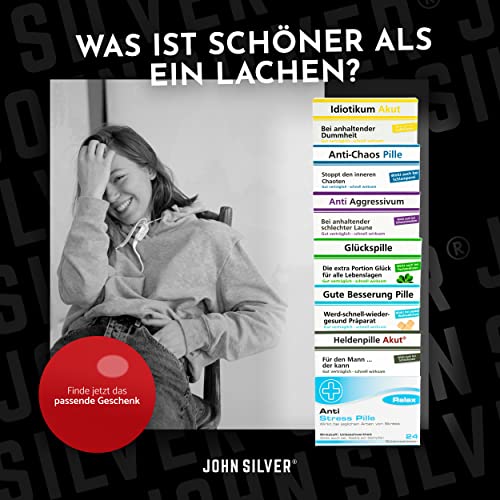 Scherztabletten im 3er Set, Schoko Tabletten als Geburtstagsgeschenk. Spaß, Anti Stress, gute Laune, Junggesellenabschied Mann und Frau. Erfurth Fun® JOHN SILVER® Schoko Drops