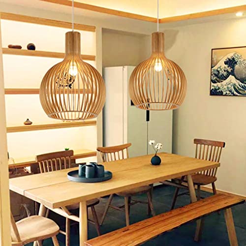 Plafonnier lustre rotin vintage luminaire suspendu rustique E27 - 6