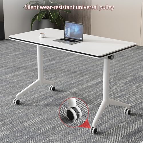 Tragbarer, Faltbarer Konferenztisch mit wasserfester Oberfläche und leisen Rollen – ideal für Büro, Besprechungsraum und Klassenzimmer. Vielseitig, leicht und einfach zu verstauen.