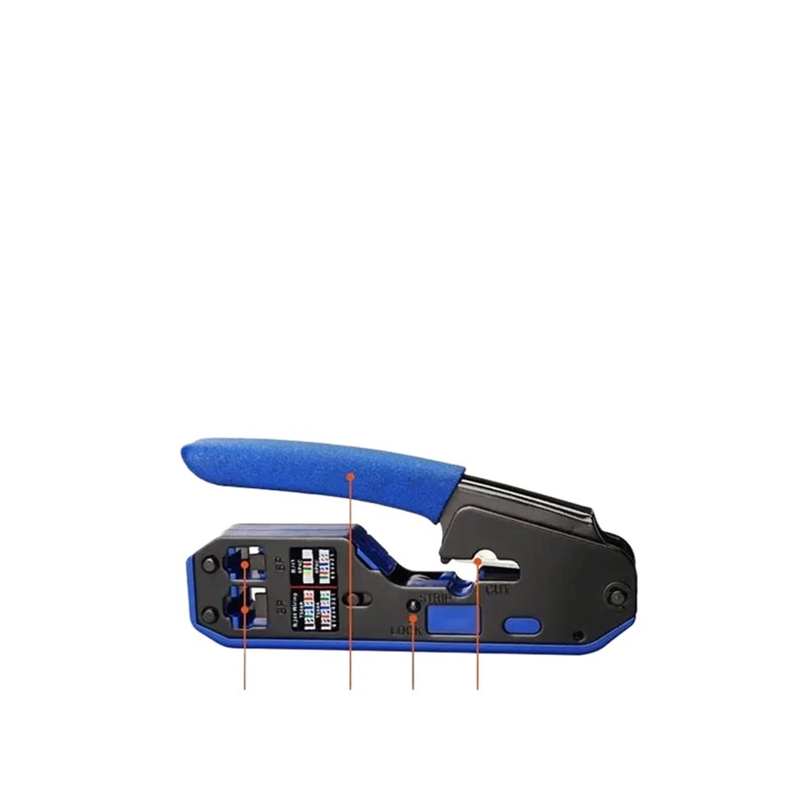 Kit d'outils de sertissage RJ45 for Cat6a Cat6 Cat5, Outil de sertissage Ethernet RJ45/RJ11 8P 6P et Outils de Combinaison Multiples