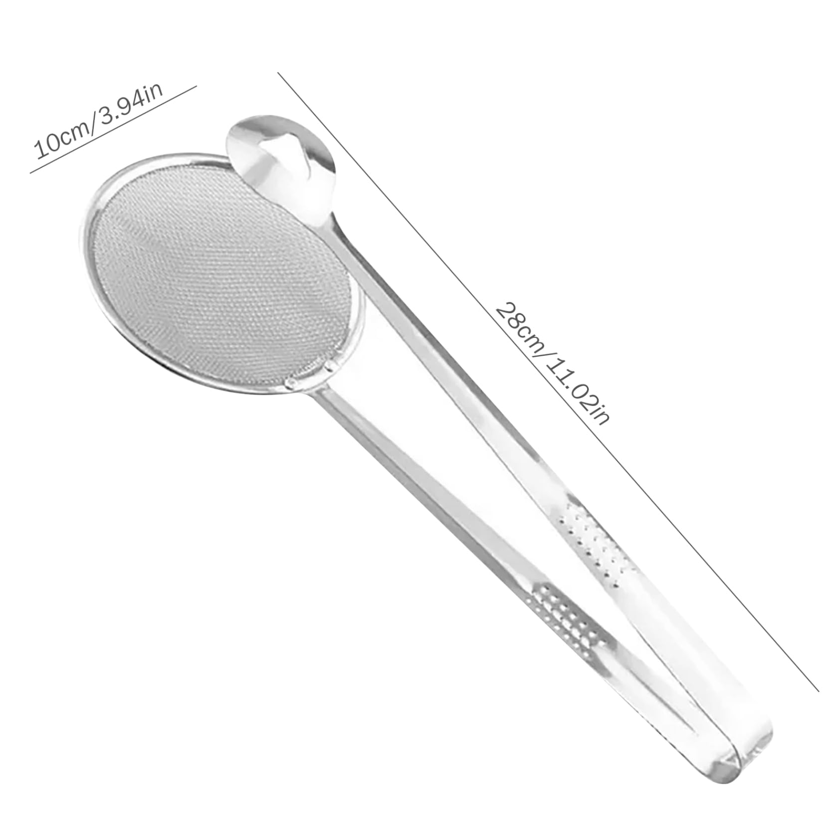 Colador de malla con asa, 2 en 1, for cocina, pinza