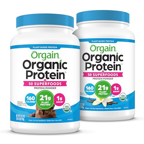 Orgain Organic Vegan Protein + 50 Superfoods Powder Bundle -