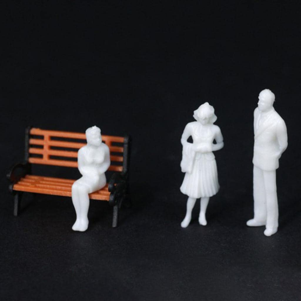 DIYトレインパークレイアウト風景のための200個の白い立ち姿勢の人々 Amazon | Baosity DIYトレインパークレイアウト風景のための200個の