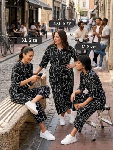 Image of Leriya Fashion Co Ord Set for Women Stylish | Western Dress for Women Casual Poly Cotton Cord Set | Printed Shirt Pant Set with Wide Leg Pants | Smart Casual Office & Travel Outfit