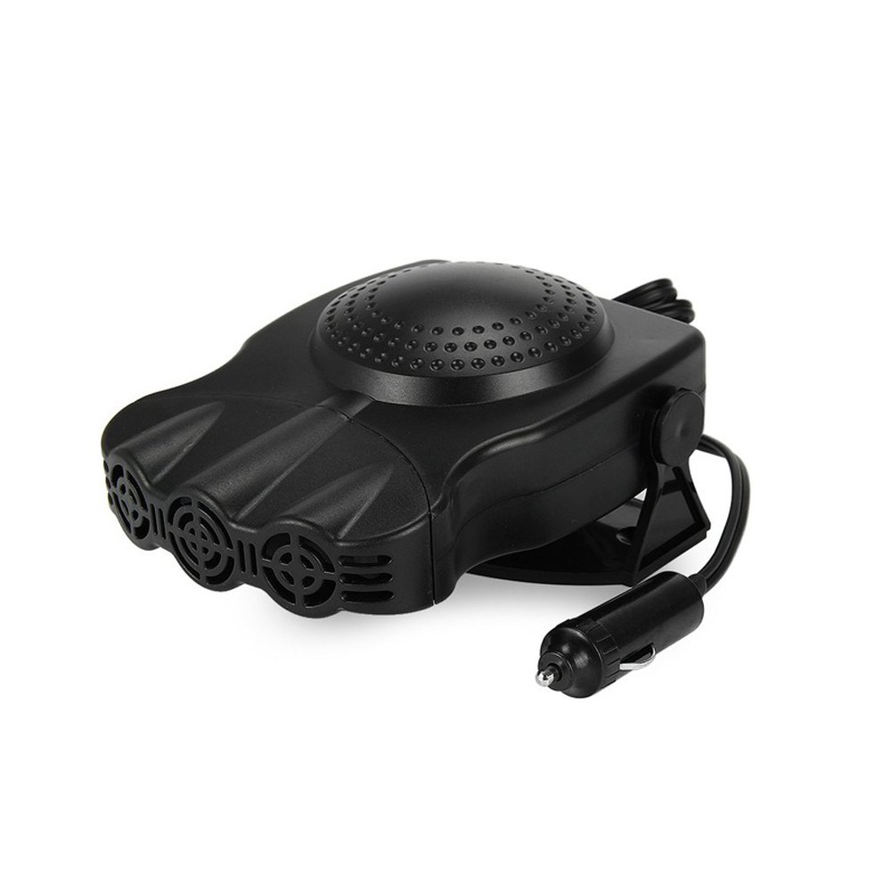 12V Portable in Car Heater Fan Window Defroster Defogger Electric Car Heater Warm Wind Cigarette Socket 150W Black