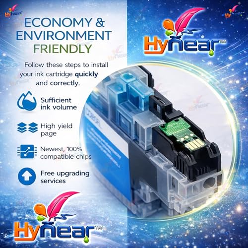Image of Compatible Ink Cartridges for Brother LC539BK XL & LC535C, LC535M, LC535Y XL, High Yield, 4-Pack (1 Black, Cyan, Magenta, Yellow) for DCP-J100 DCP-J105 MFC-J200 Printer