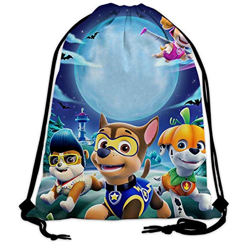 Bolsa de cordón para mujer aw Pat rol de Halloween ligera mochila para hombres y niños