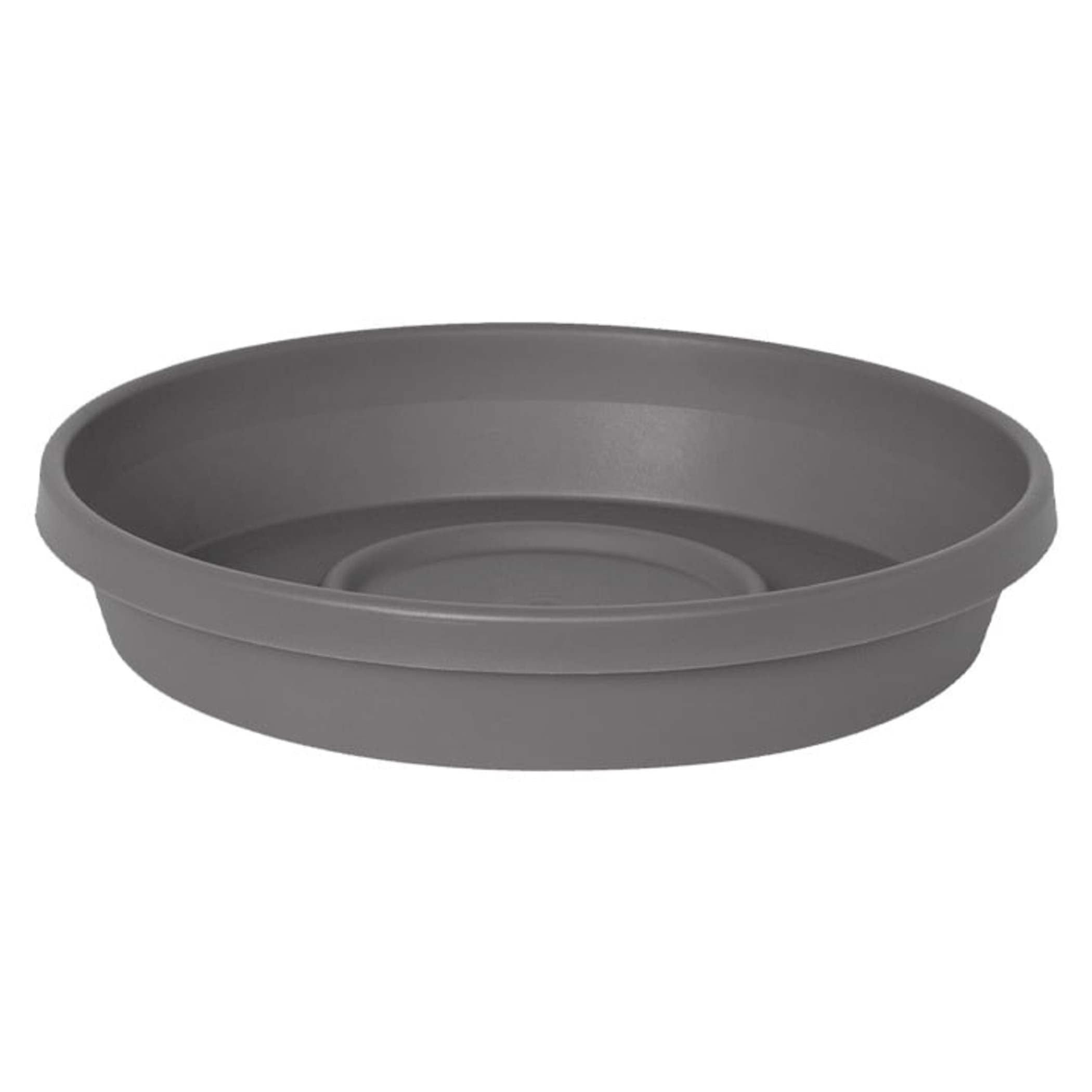 bloem terra plant saucer tray for planters 11-16" charcoal gray 2 pack