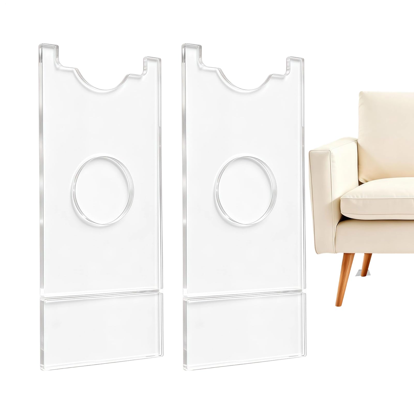 Tapones para sofá y protectores de muebles de acrílico ajustables para cabecero de cama y armario