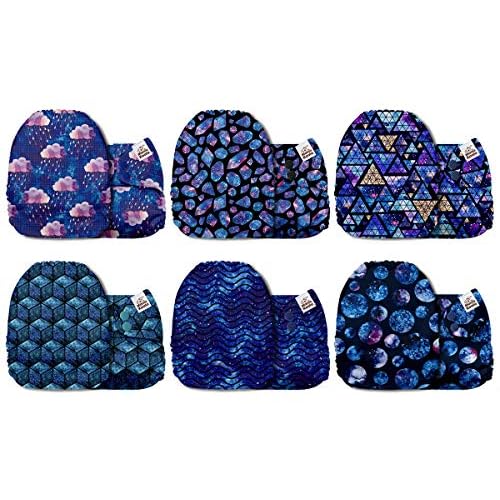 Mama Koala 3.0 Cloth Diapers for Babies with AWJ Lining, 6 Pack with 12 5-Layer Bboo(No Microfiber) Cloth Diaper Inserts - Reusable and Washable Pocket Diapers(12-My Warm Heart)