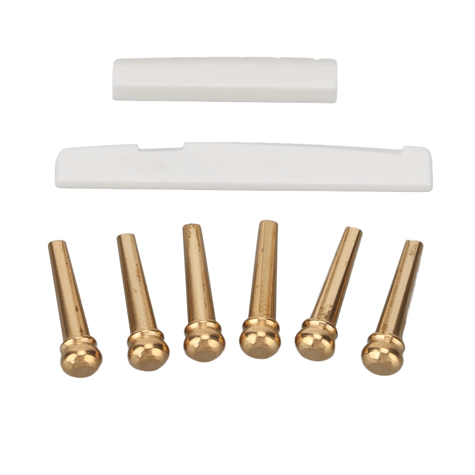 Selle Et écrou De Guitare Acoustique 6 Cordes En Laiton - 76 Mm, Doré - Pièces De Rechange Pour Pont De Guitare - Améliore La Sonorité - 12