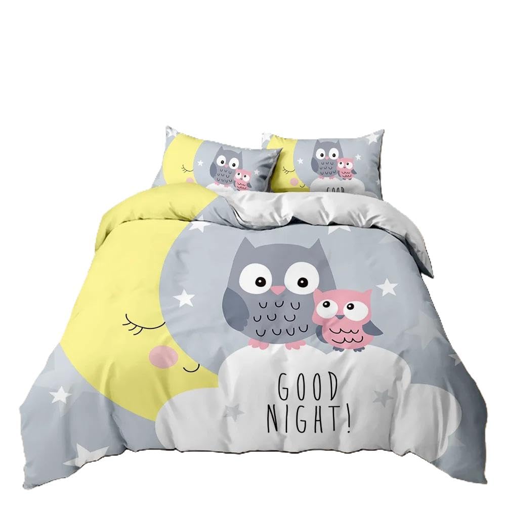 Housse de couette hibou multicolore pour réenchanter votre chambre parentale BED0054N
