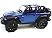 Kinsmart Compatible with Jeep Wrangler Rubicon 2018 Navy Blue Open Top Conv 1/34 Scale Diecast Car