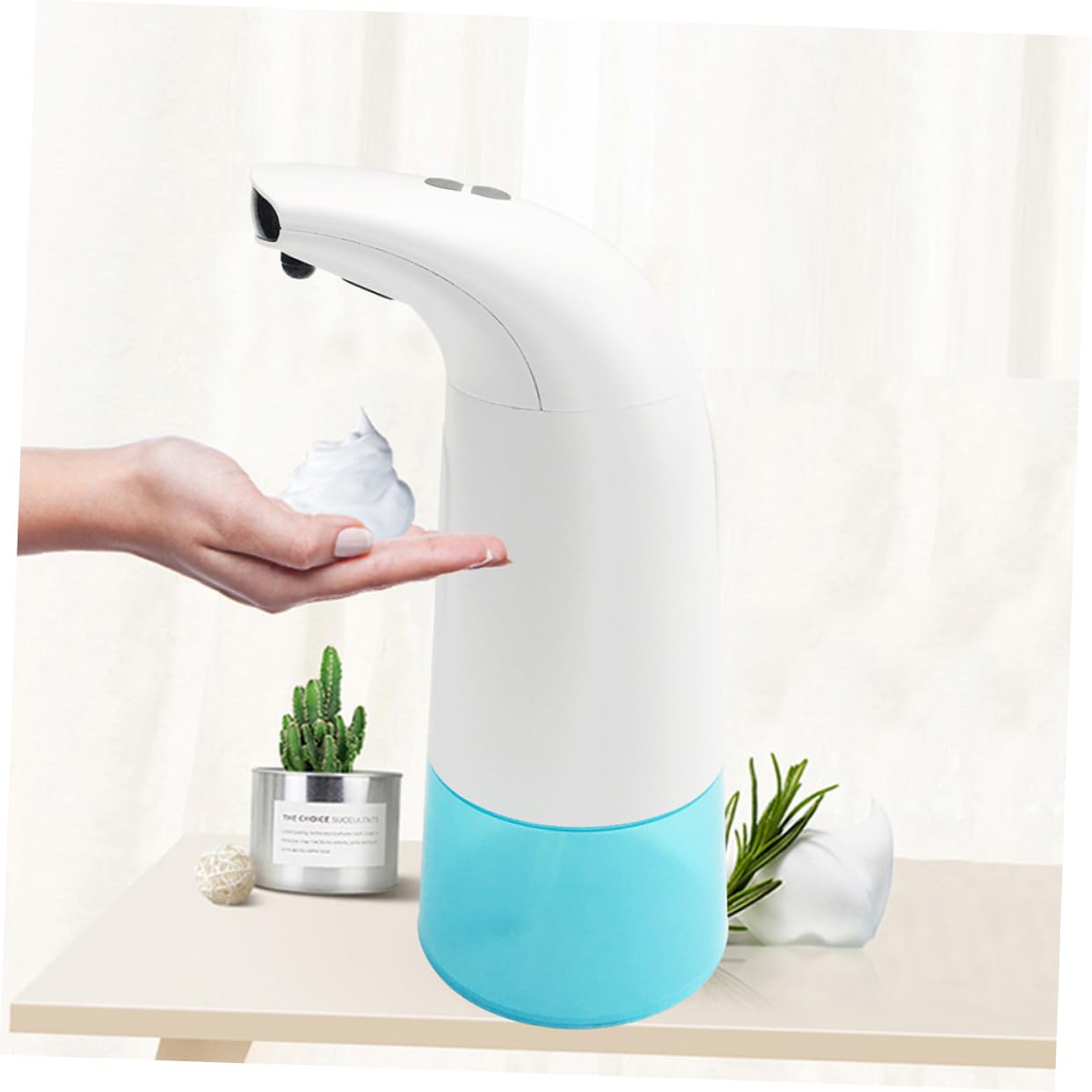 IMIKEYA Distributore Sapone Completamente Automatico Erogatore Sapone Liquido Bianco Per Uso e Professionale Materiale Durevole
