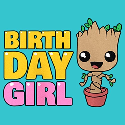 Fifth Sun Marvel Classic Guardians of The Galaxy Birthday Groot Girls Short Sleeve Tee Shirt2