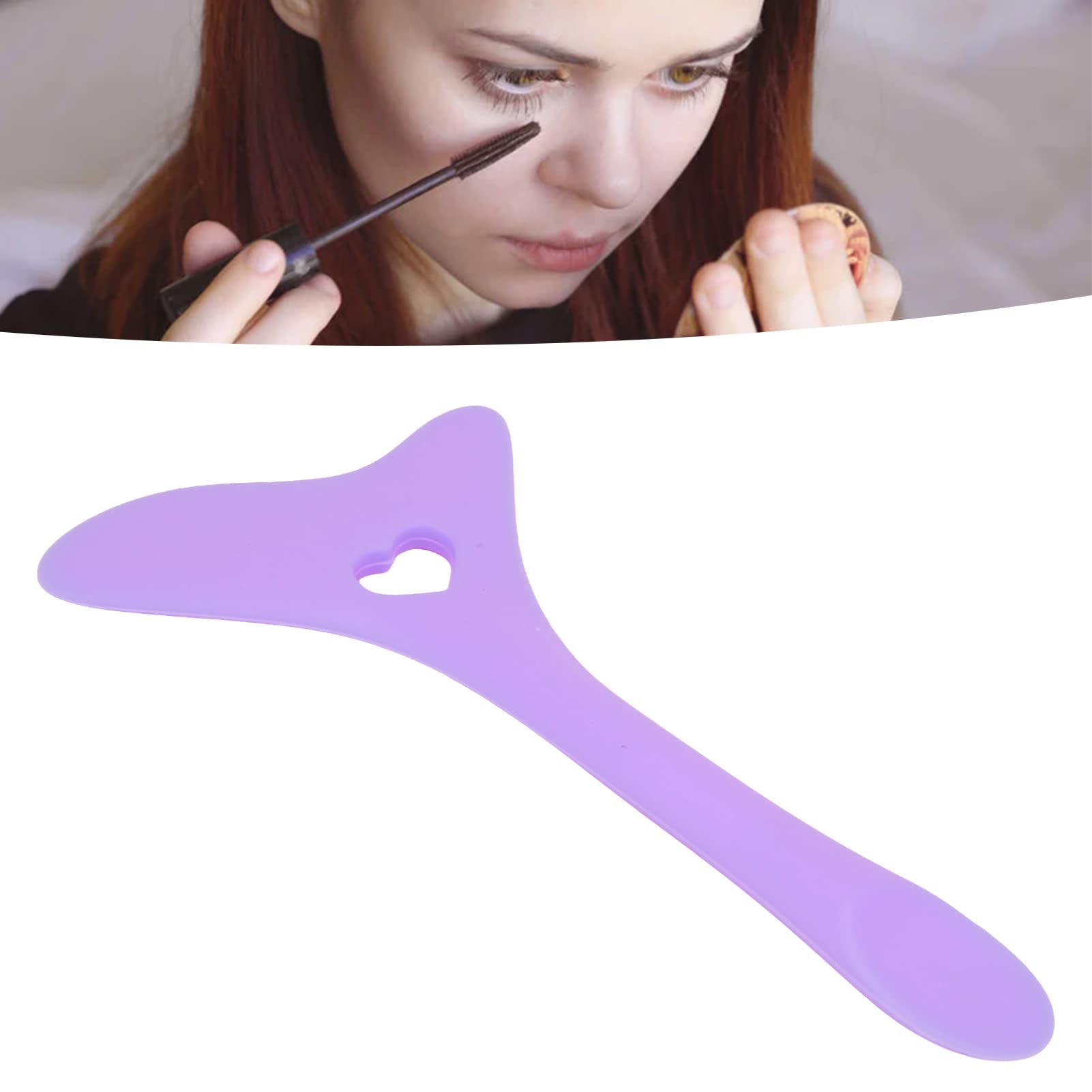 Silikonowy Szablon do Eyelinera, Profesjonalne Narzędzie do Rysowania Tuszu do Rzęs, Wielokrotnego Użytku Aplikator do Makijażu Oczu Leniwy Narzędzie do Szybkiego Makijażu dla(Fioletowy)