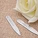 O.RIYA Stainless Steel Collar Stays Gift For Him 2.5 Inch Custom Gift (White)