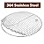 QuliMetal 19.5 Inch SUS 304 Round Cooking Grate Cooking Grid for Akorn Kamado Ceramic Grill, Pit Boss K24, Louisiana Grills K24, Char-Griller 16620 and Other Grills, for 20 Inch Charcoal Grill