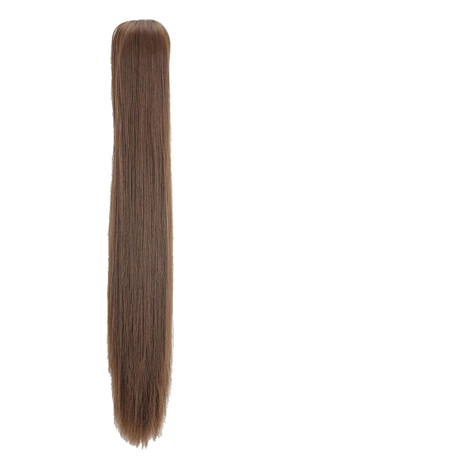 Coda di Cavallo Long Ponytail Extension, 24" Straight Claw Clip Ponytail Hair Extensions Natural Looking Heat Resistant Synthetic Ponytail Hairpiece for Women Parrucchino coda di cavallo (Color : 8,