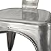 Joveco Sheet Metal Frame Tolix Style Stackable Industrial Bar Chairs with Back - Set of 2 (Gunmetal) Wholesale Price