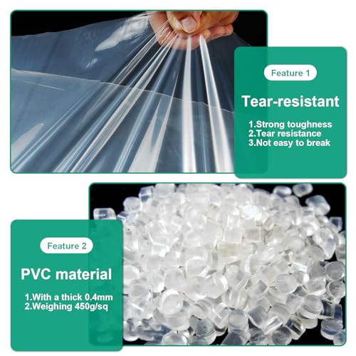 Bâche transparente imperméable 2x4m avec œillets pour balcon et terrasse