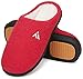 Mishansha Maison Pantoufles Femme Chaud Chausson Hiver Confortable Mousse Mémoire Intérieur Slippers Impérial Rouge, Gr.37 EU