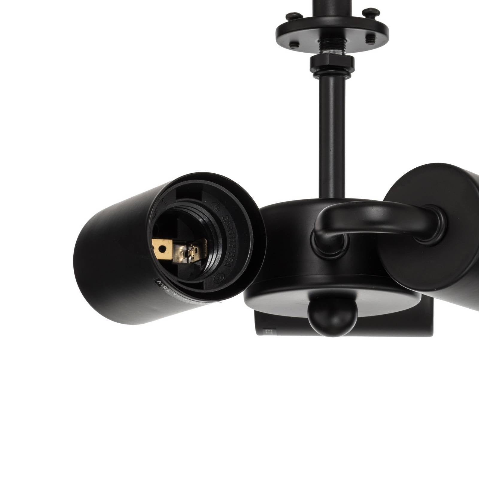 Lindby Deckenlampe Jusari (Modern) in Schwarz aus Textil (3 flammig, E27) - Deckenleuchte Lampe Wohnzimmerleuchte