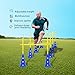 ASENVER Agility Poles and Hurdles Set Detachable Speed Training Poles Set 8 Training Cones and 12 Agility Poles (Blue)