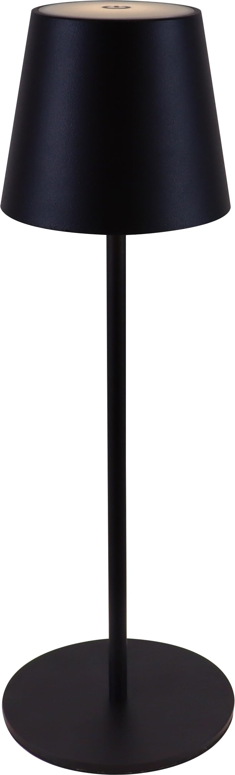 MAJESTIC AGATA - Lampada da tavolo LED senza fili ricaricabile, Lunga durata, Dimmer Touch, Luce Calda-Naturale-Fredda, per interni ed esterni IP54, H37cm, Nero