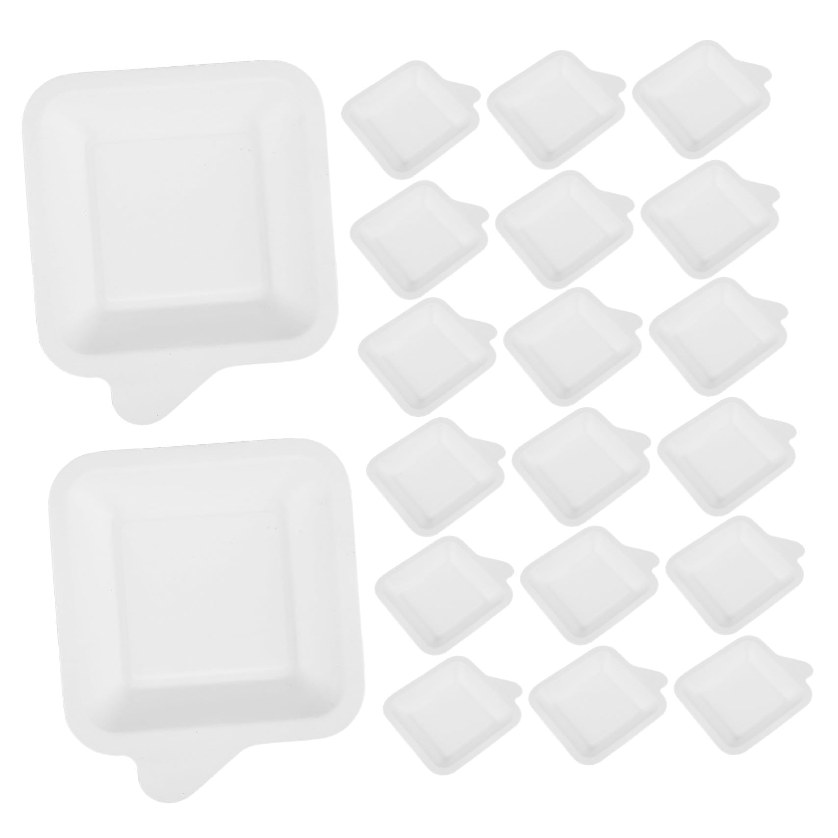 Yardenfun 100 Pezzi Piatti Quadrati Resistenti per Feste Compleanno e Barbecue Piatti Piccoli Usa e Getta per Torte Dessert e all Aperto per Decorazioni e Catering