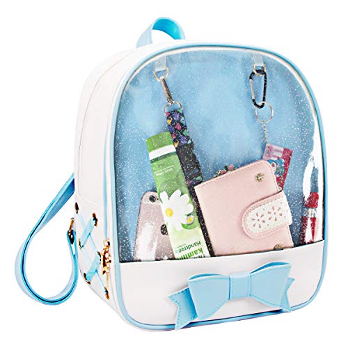 FF1 Candy Leather Bow Backpack Clear Beach Girls Bag Ita Bag3
