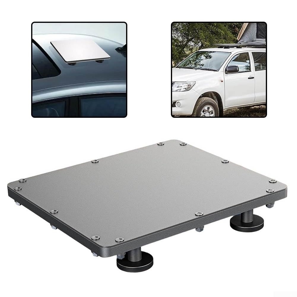 Soporte magnético de techo para Starlink, soporte de señal resistente con 4 imanes fuertes, soporte de aleación de aluminio seguro para pintura para RV, camión, barco, caravana, furgoneta, color negro