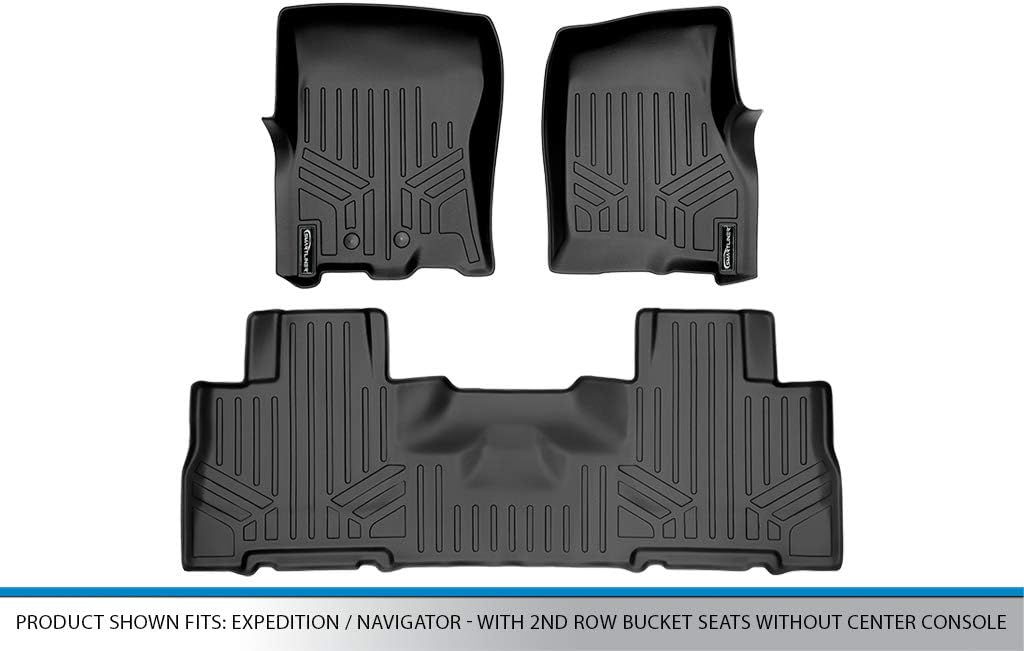 SMARTLINER Floor Mats Liner Set Compatible with 2011-2017 Ford Expedition - Image 5