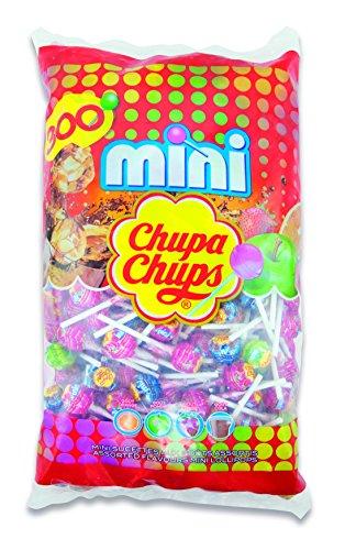 Chupa Chups Sachet De 300 Mini Sucettes Parfums Pomme, Fraise, Orange Et Cola 1, 8 Kg- Parfait Pour Distribuer À Halloween