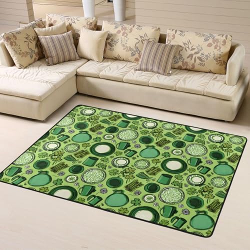 Tapis de sol en flanelle imprimé Party Table absorbant et lavable - 3