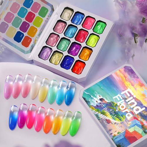 Esmalte en gel de 16 colores para manicura en casa con efecto degradado 3