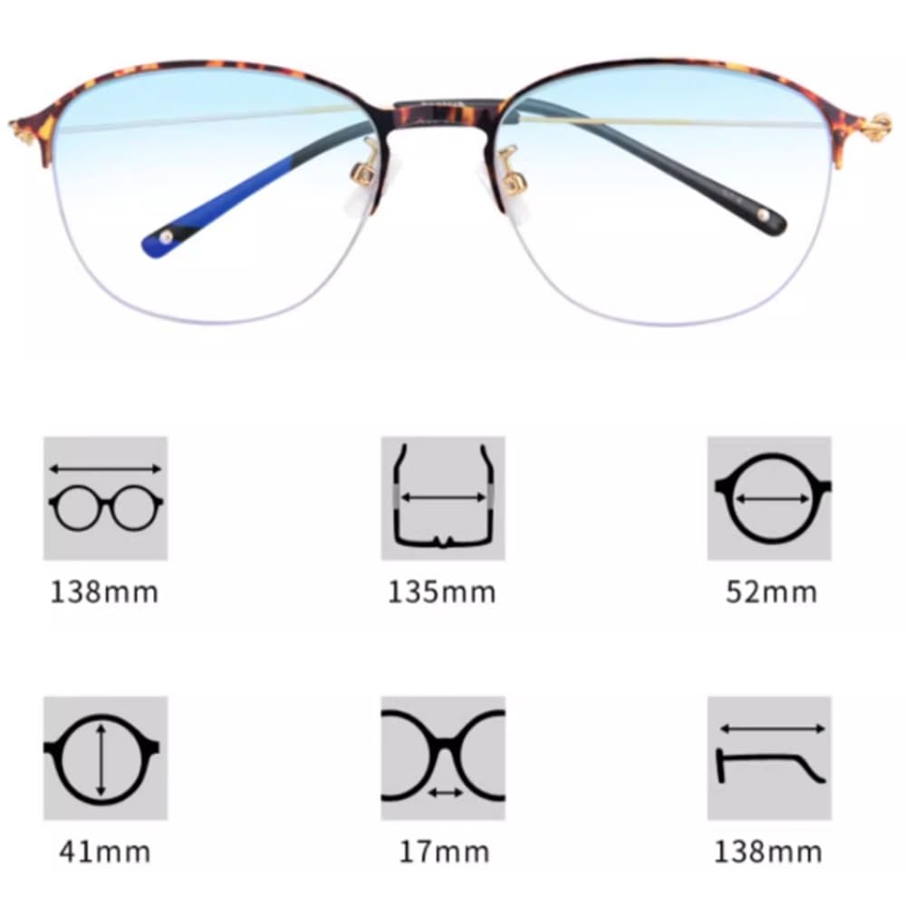 NILZA Femenino Moda Gafas De Lectura Media Montura Gafas Luz Azul Progresivo Multifocal Gafas De Presbicia Progresivas Gafas Presbicia 2.5 (Color : Tortoiseshell, Size : +1.25)