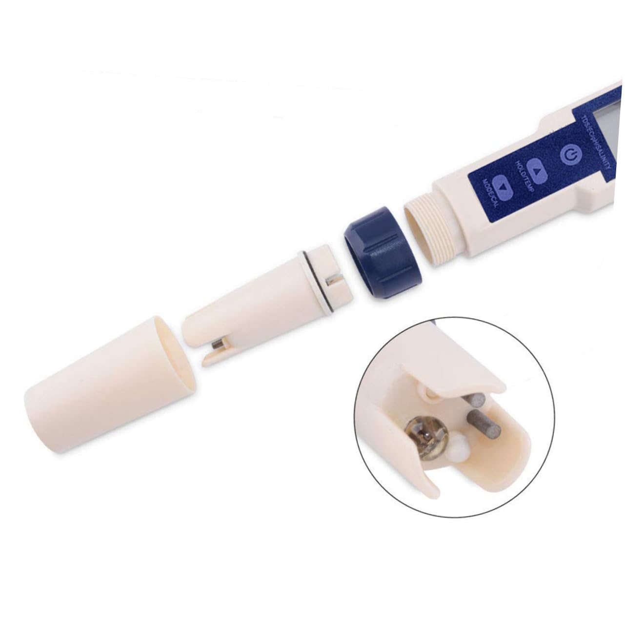 KOMBIUDA Medidor Digital de Salinidad para Piscina y Acuario Alta Precisión, Diseño Único LCD y Material Plástico Resistente, Adecuado para Tanques de Peces