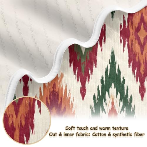 Kigai Ethnic Print Baby Blanket for Boys Girls Swaddle Blankets Soft Cozy Receiving Blanket Nursery Crib Blankets for Toddler Newborn, 30 x 40 Inch2