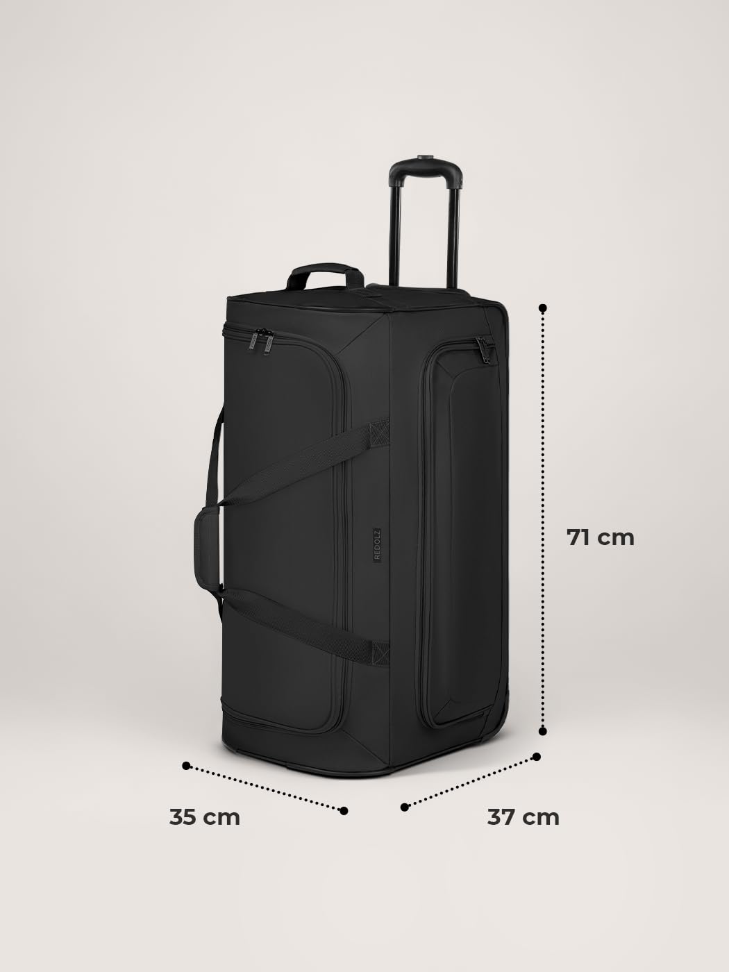 REDOLZ große L Trolley-Reisetasche mit Rollen 71 cm 81 Liter