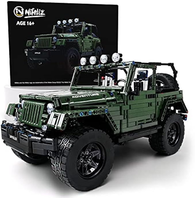 Nifeliz Off-Road Pickup Wrange, 1:8 MOC Technique Building Set, Engineering Model Car Toy for Adults (2,096 Pieces)