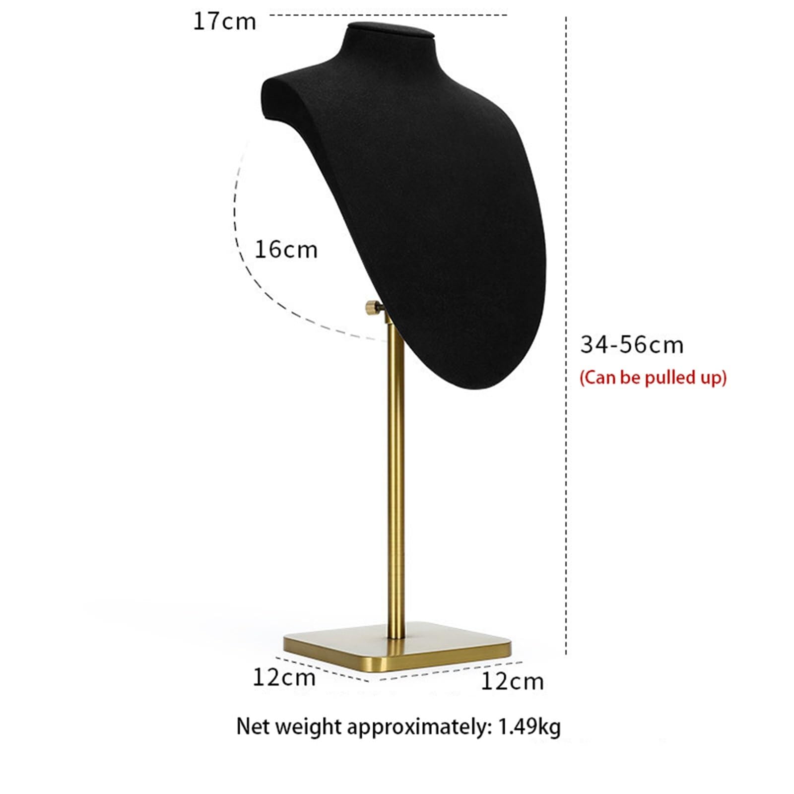 Schmuckhalter Black Velvet & Metal Jewelry Display Set Combination